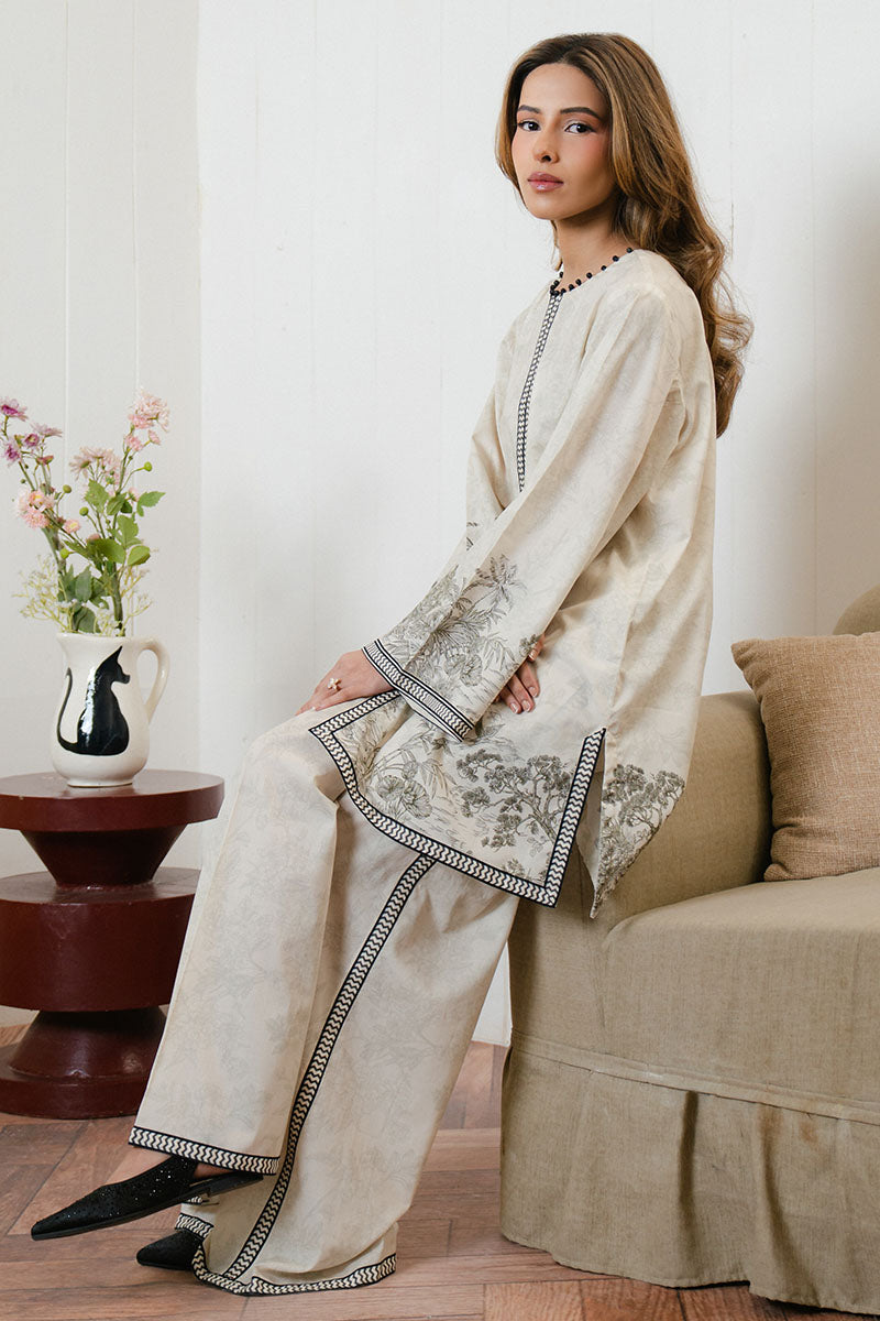 Cross Stitch | Daily Wear 25 | BISQUE TALE-2 PC -  Cross Stitch Ladies Clothes - Original Designer Dress - House of Maryam