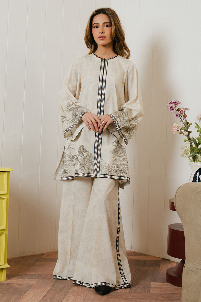 Cross Stitch | Daily Wear 25 | BISQUE TALE-2 PC -  Cross Stitch Ladies Clothes - Original Designer Dress - House of Maryam