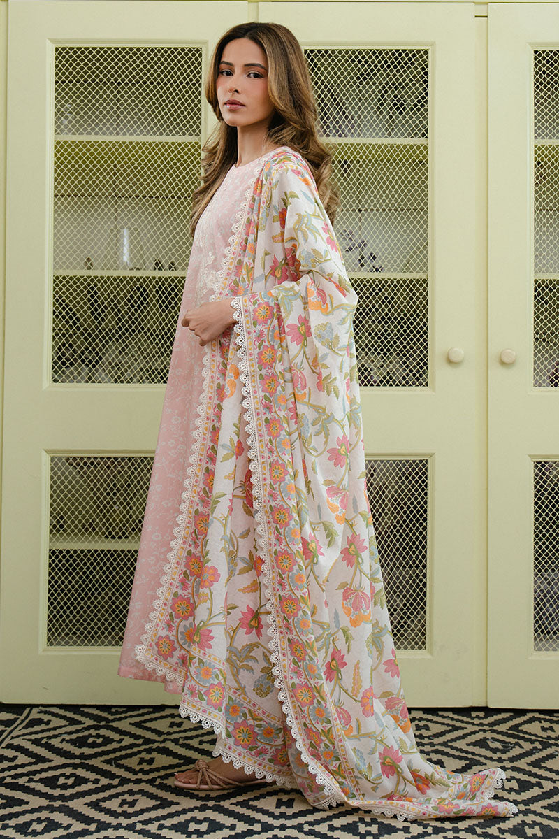 Cross Stitch | Daily Wear 25 | SOFT PINK-3 PC -  Cross Stitch Ladies Clothes - Original Designer Dress - House of Maryam