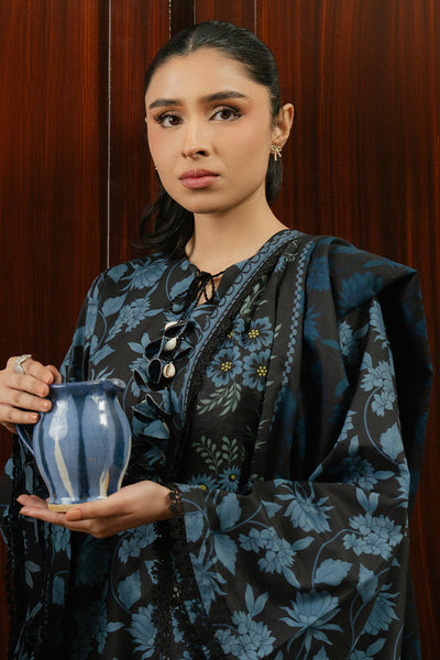 Cross Stitch | Daily Wear 25 | BLUE WAVE-3 PC -  Cross Stitch Ladies Clothes - Original Designer Dress - House of Maryam