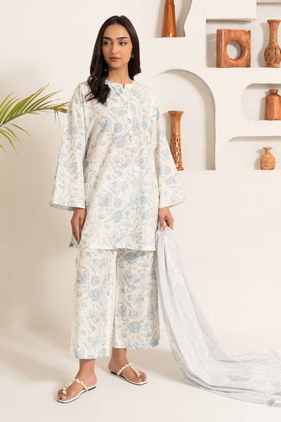 Cross Stitch | Basic Pret | Pristine Ice-3PC (Shirt,Dupatta & Trouser)