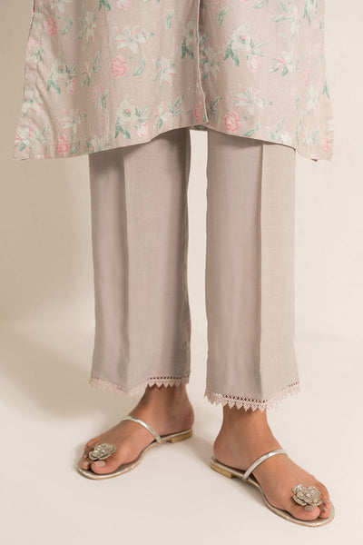 Cross Stitch | Basic Pret | Floral Ash-2PC (Shirt & Trouser)