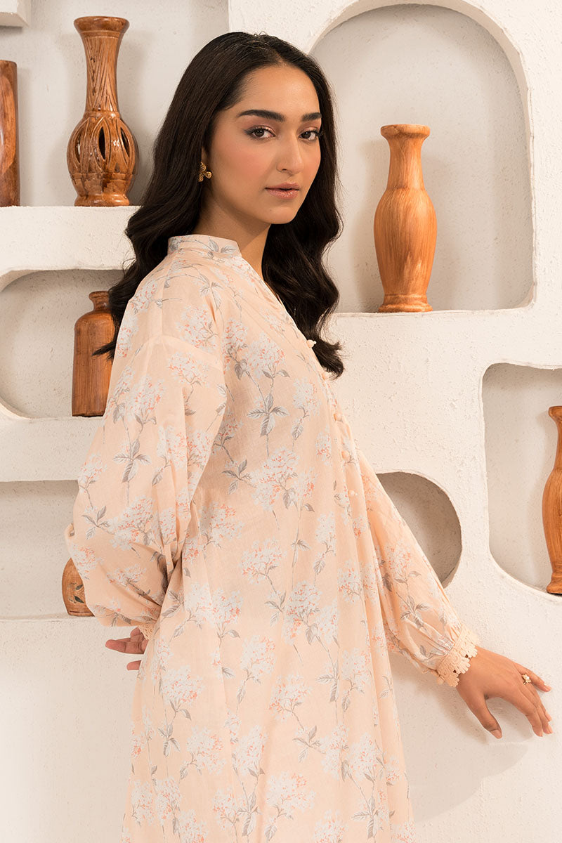 Cross Stitch | Basic Pret | Peach Glow-2PC (Shirt & Trouser), image 3
