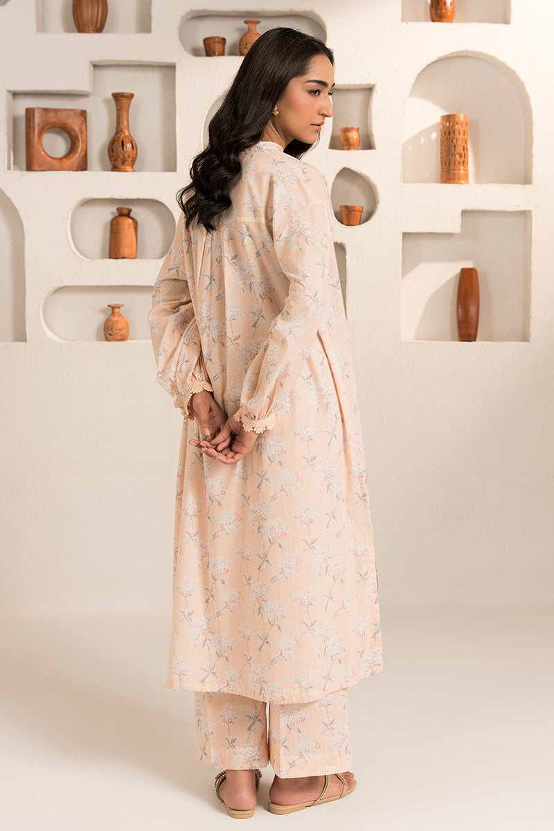 Cross Stitch | Basic Pret | Peach Glow-2PC (Shirt & Trouser)-5