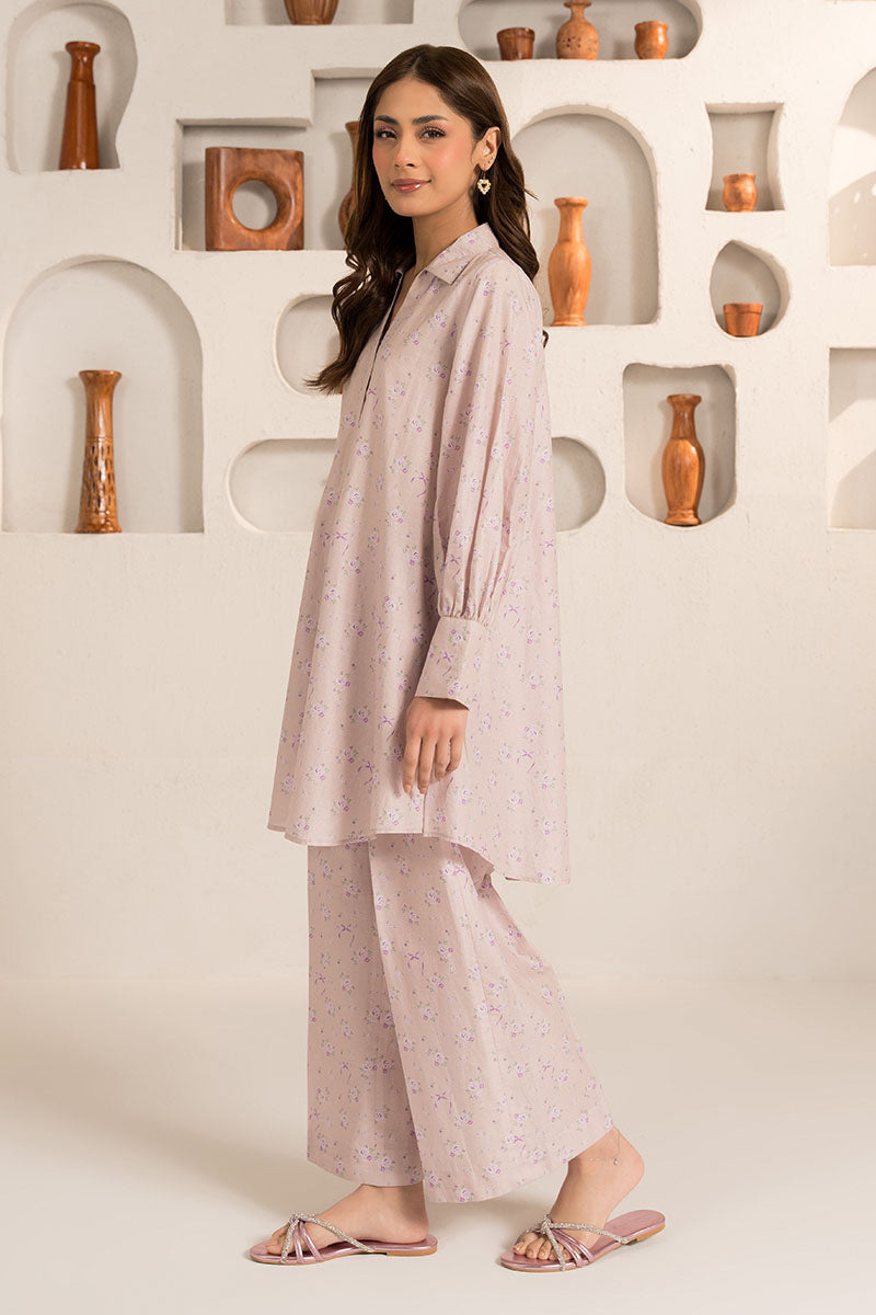 Cross Stitch | Basic Pret | Hushed Rose-2PC (Shirt & Trouser)-3