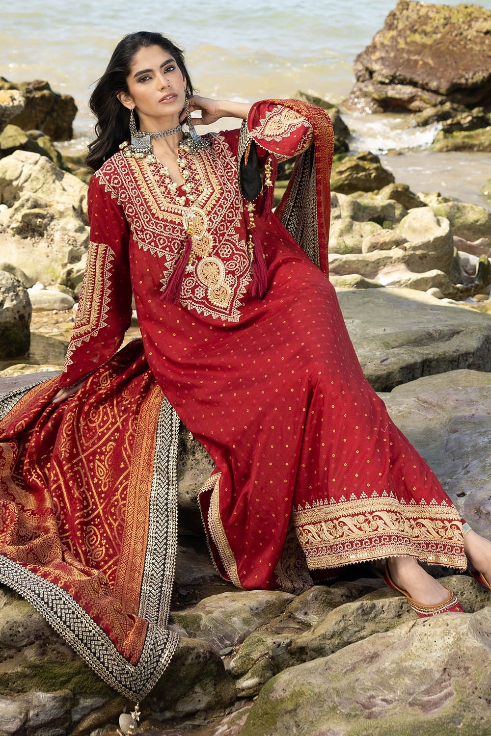 Gul Ahmed | Chunri Lawn 25 | PRW-42003 -  Gul Ahmed Ladies Clothes - Original Designer Dress - House of Maryam