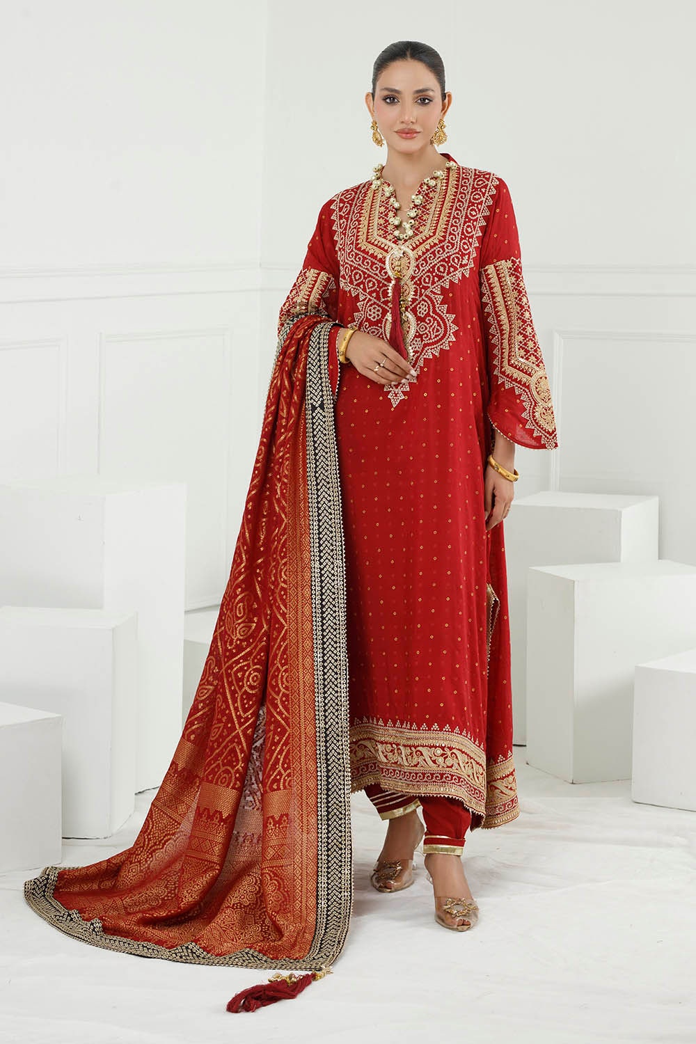 Gul Ahmed | Chunri Lawn 25 | PRW-42003 -  Gul Ahmed Ladies Clothes - Original Designer Dress - House of Maryam