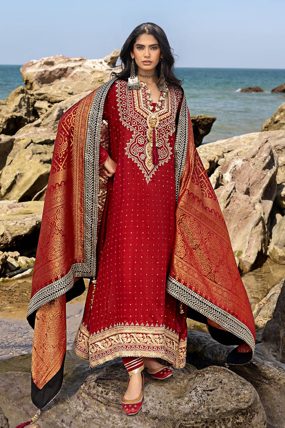 Gul Ahmed | Chunri Lawn 25 | PRW-42003 -  Gul Ahmed Ladies Clothes - Original Designer Dress - House of Maryam