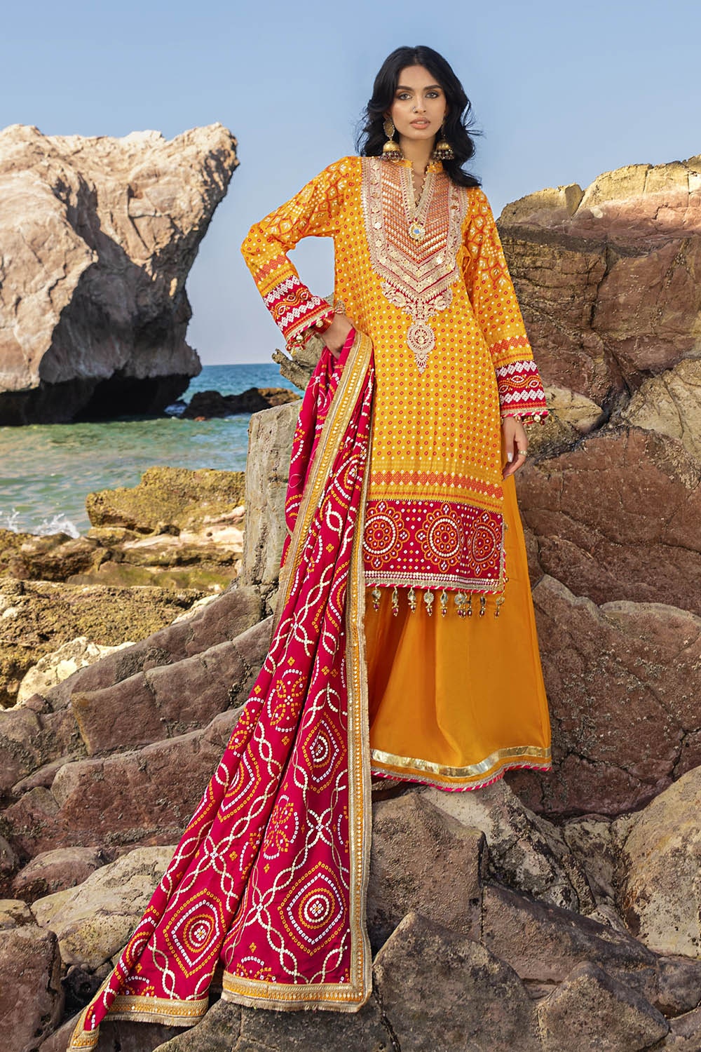 Gul Ahmed | Chunri Lawn 25 | PRW-42006 -  Gul Ahmed Ladies Clothes - Original Designer Dress - House of Maryam