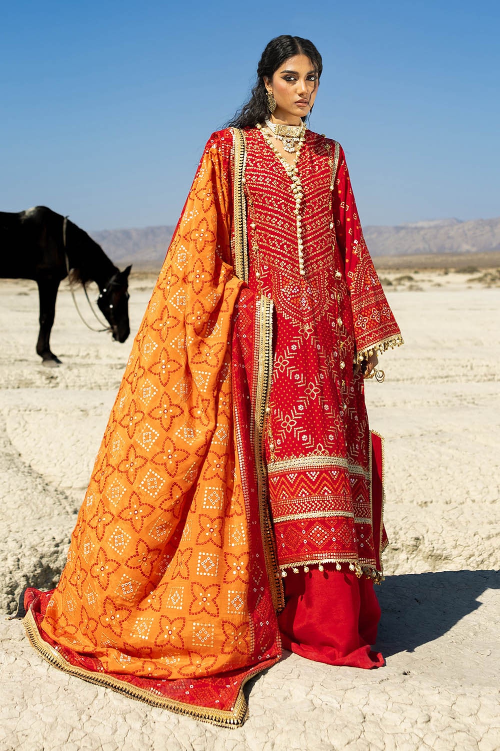 Gul Ahmed | Chunri Lawn 25 | PRW-42007 -  Gul Ahmed Ladies Clothes - Original Designer Dress - House of Maryam
