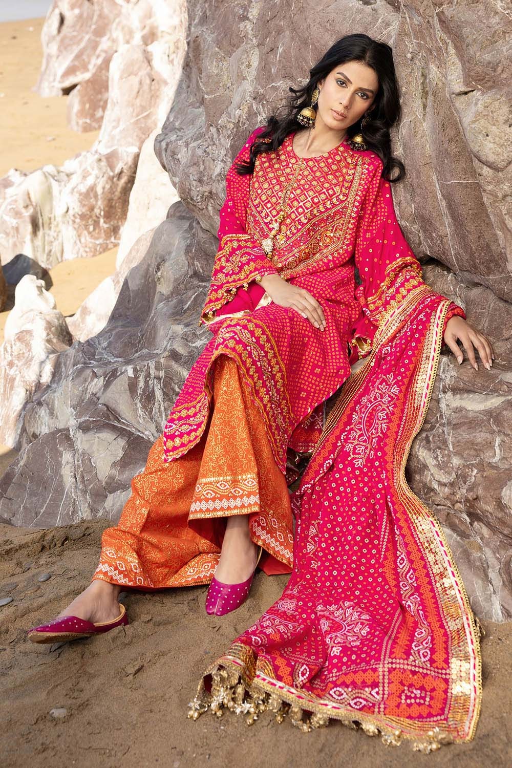 Gul Ahmed | Chunri Lawn 25 | PRW-52019 -  Gul Ahmed Ladies Clothes - Original Designer Dress - House of Maryam