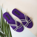 Purple Passion Slides by Designer House of Maryam - House of Maryam - Pakistani Designer Ethnic Wear in {{ shop.shopifyCountryName }}