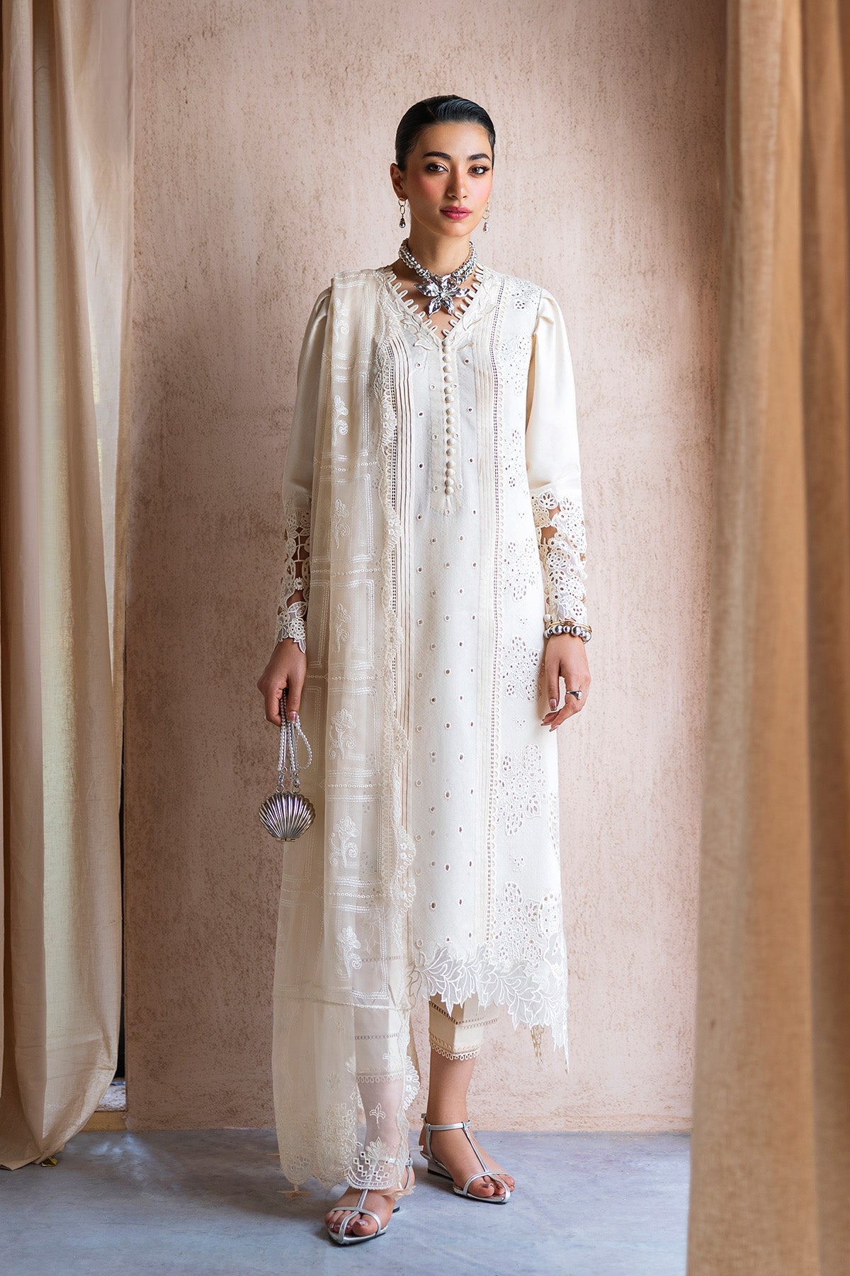 Qalamkar | Casual Pret '26 | PA-01 Halo-Brand:Qalamkar-Type: - House of Maryam- Buy in UK, USA