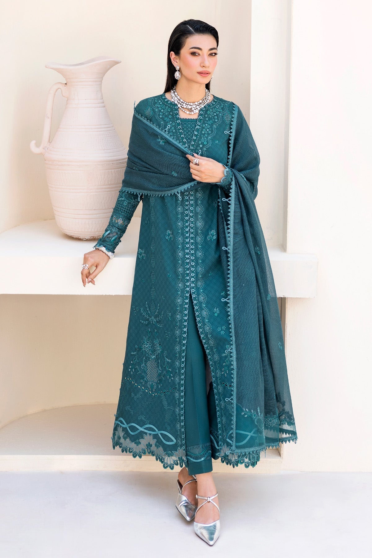 Qalamkar | Casual Pret '26 | PA-03 Harbor-Brand:Qalamkar-Type: - House of Maryam- Buy in UK, USA