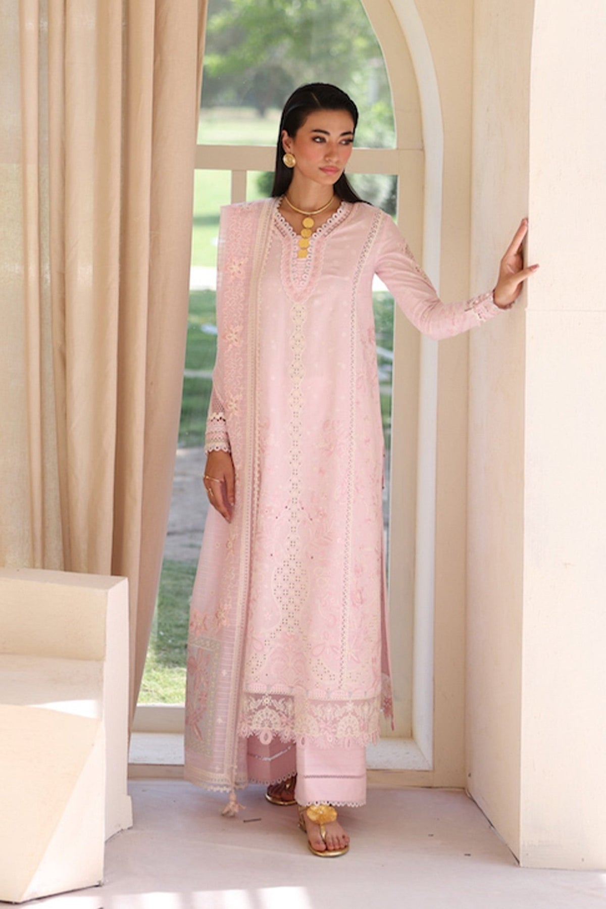 Qalamkar | Casual Pret '26 | PA-08 Feather-Brand:Qalamkar-Type: - House of Maryam- Buy in UK, USA