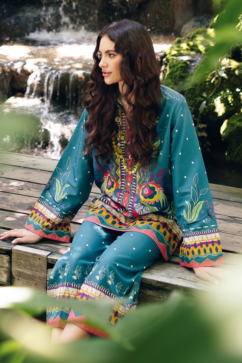 Qalamkar | Printed Co-ords | OP-10 Liva-Brand:Qalamkar-Type: - House of Maryam- Buy in UK, USA