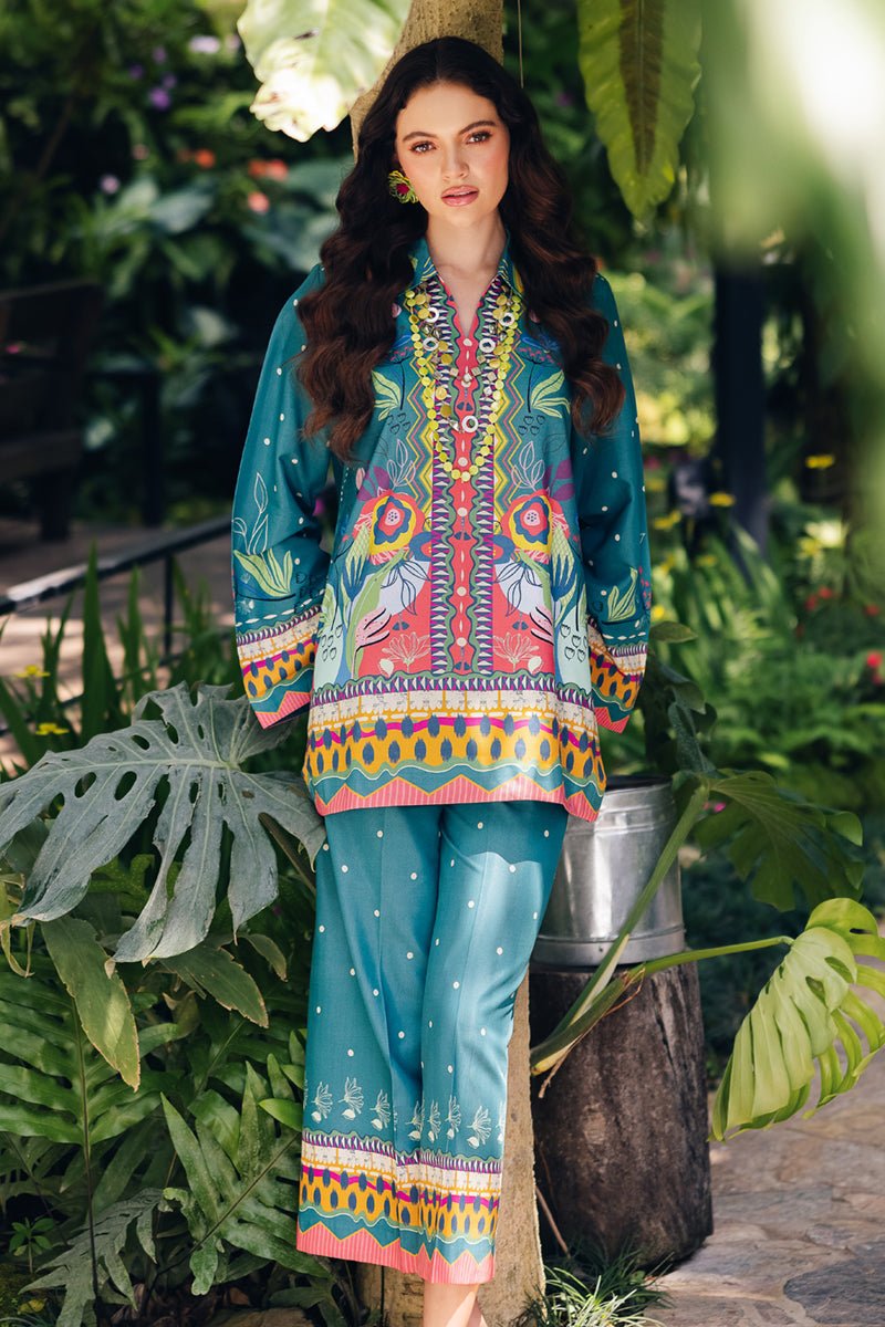 Qalamkar | Printed Co-ords | OP-10 Liva-Brand:Qalamkar-Type: - House of Maryam- Buy in UK, USA