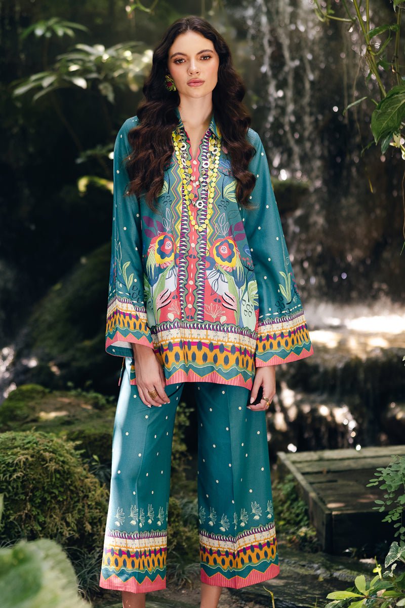 Qalamkar | Printed Co-ords | OP-10 Liva-Brand:Qalamkar-Type: - House of Maryam- Buy in UK, USA
