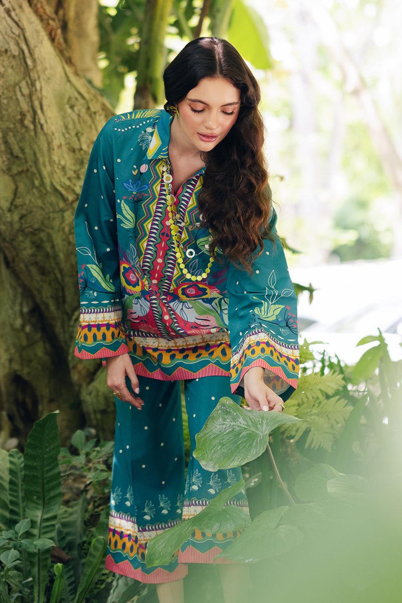 Qalamkar | Printed Co-ords | OP-10 Liva-Brand:Qalamkar-Type: - House of Maryam- Buy in UK, USA