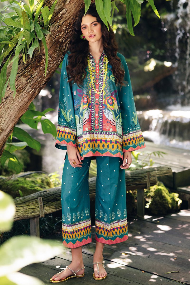 Qalamkar | Printed Co-ords | OP-10 Liva-Brand:Qalamkar-Type: - House of Maryam- Buy in UK, USA
