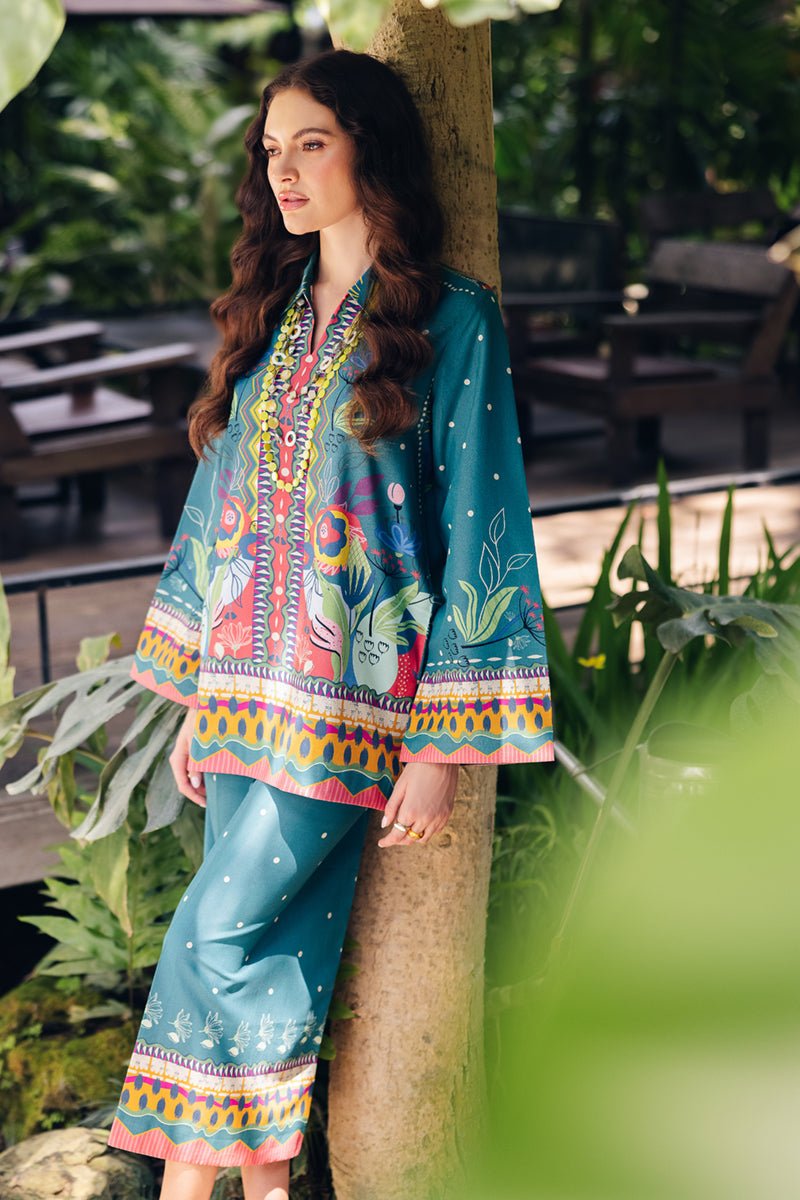 Qalamkar | Printed Co-ords | OP-10 Liva-Brand:Qalamkar-Type: - House of Maryam- Buy in UK, USA