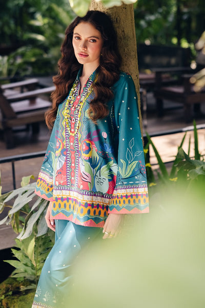 Qalamkar | Printed Co-ords | OP-10 Liva-Brand:Qalamkar-Type: - House of Maryam- Buy in UK, USA