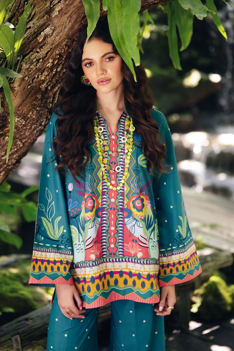 Qalamkar | Printed Co-ords | OP-10 Liva-Brand:Qalamkar-Type: - House of Maryam- Buy in UK, USA