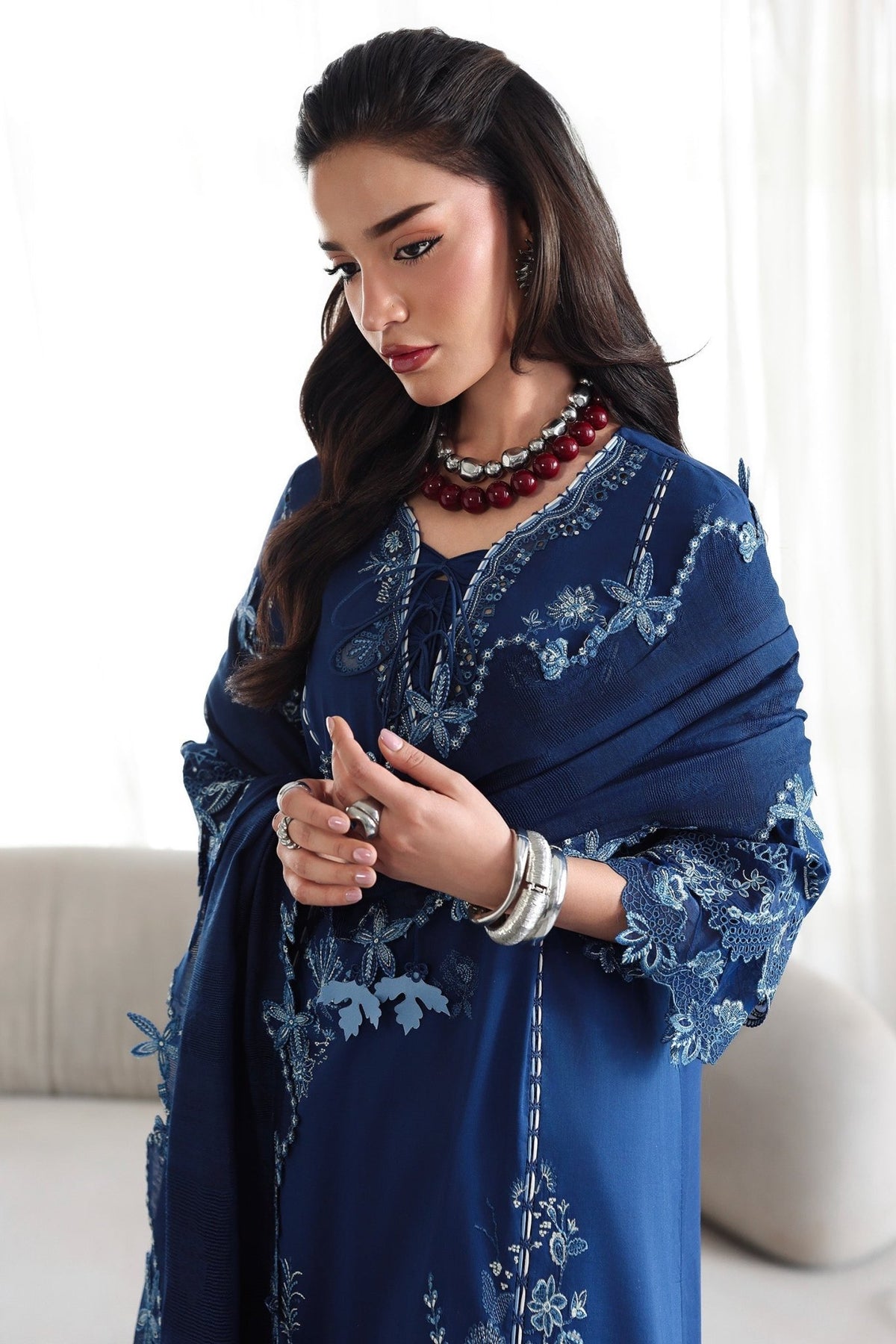 Qalamkar | Qline Lawn Drop II RTW | QKL-01 Sorai-Brand:Qalamkar-Type: - House of Maryam- Buy in UK, USA