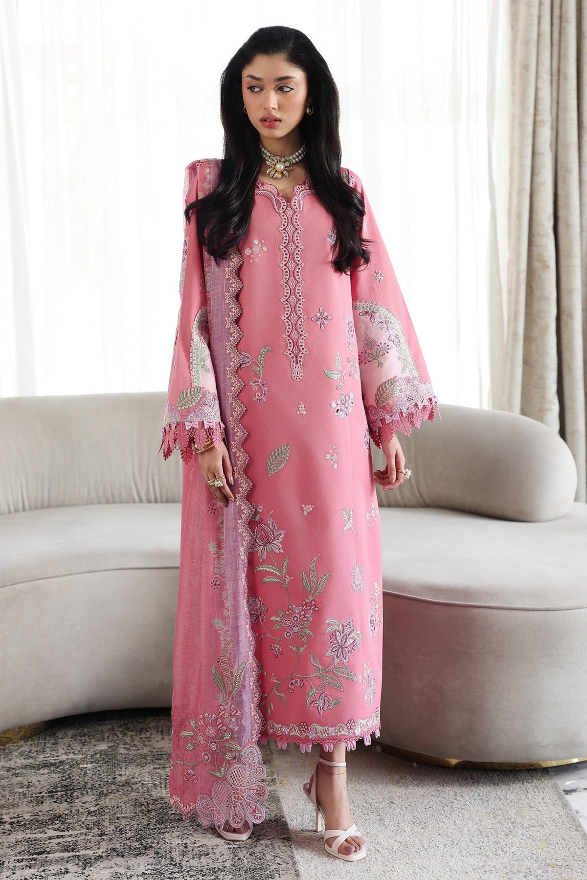 Qalamkar | Qline Lawn Drop II RTW | QKL-02 Abeer-Brand:Qalamkar-Type: - House of Maryam- Buy in UK, USA