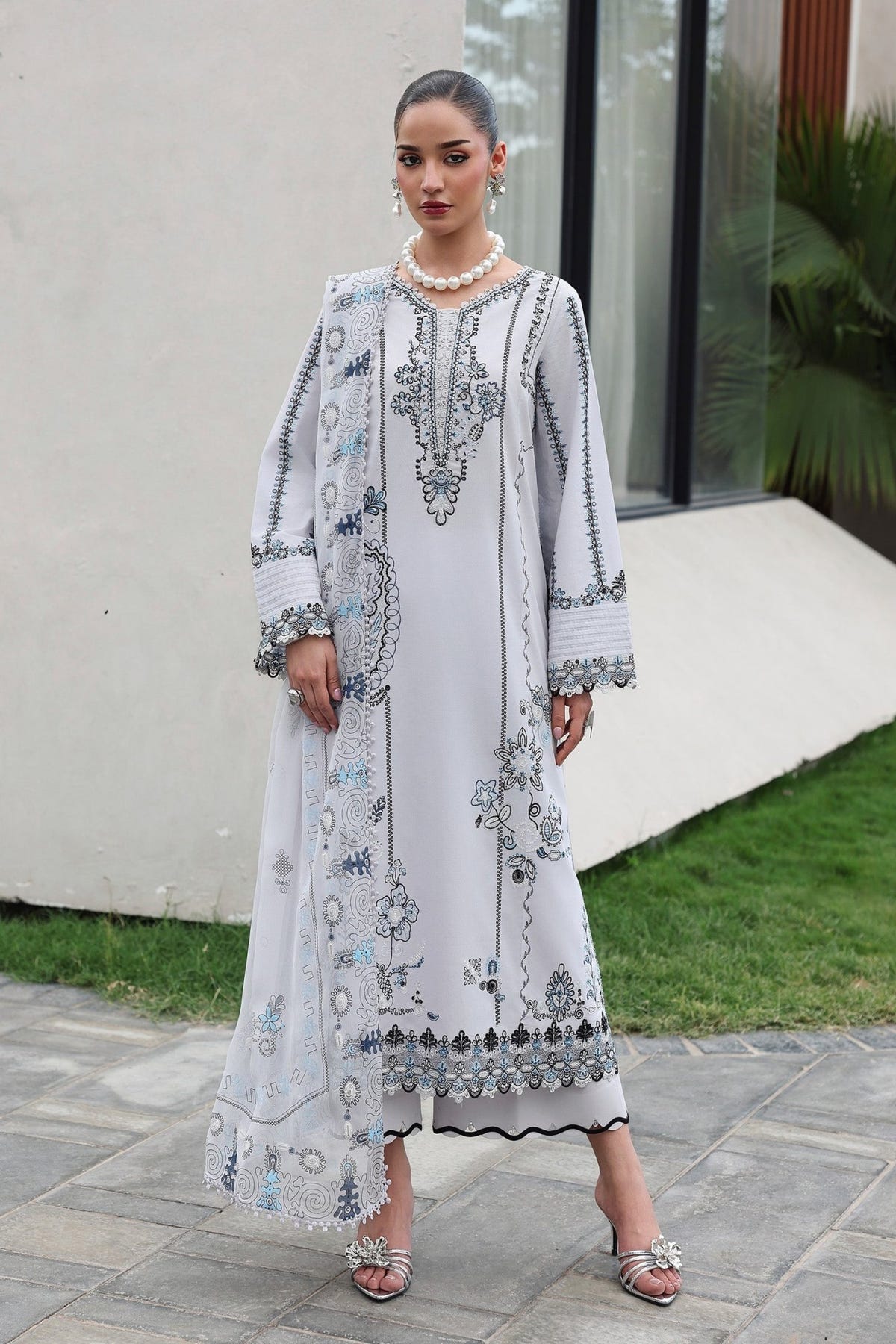 Qalamkar | Qline Lawn Drop II RTW | QKL-03 Samia-Brand:Qalamkar-Type: - House of Maryam- Buy in UK, USA