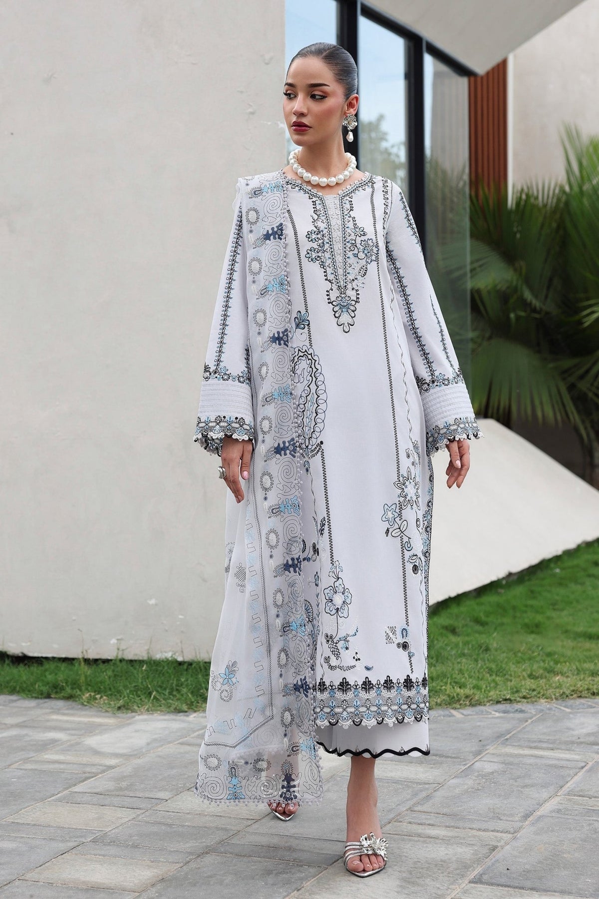 Qalamkar | Qline Lawn Drop II RTW | QKL-03 Samia-Brand:Qalamkar-Type: - House of Maryam- Buy in UK, USA