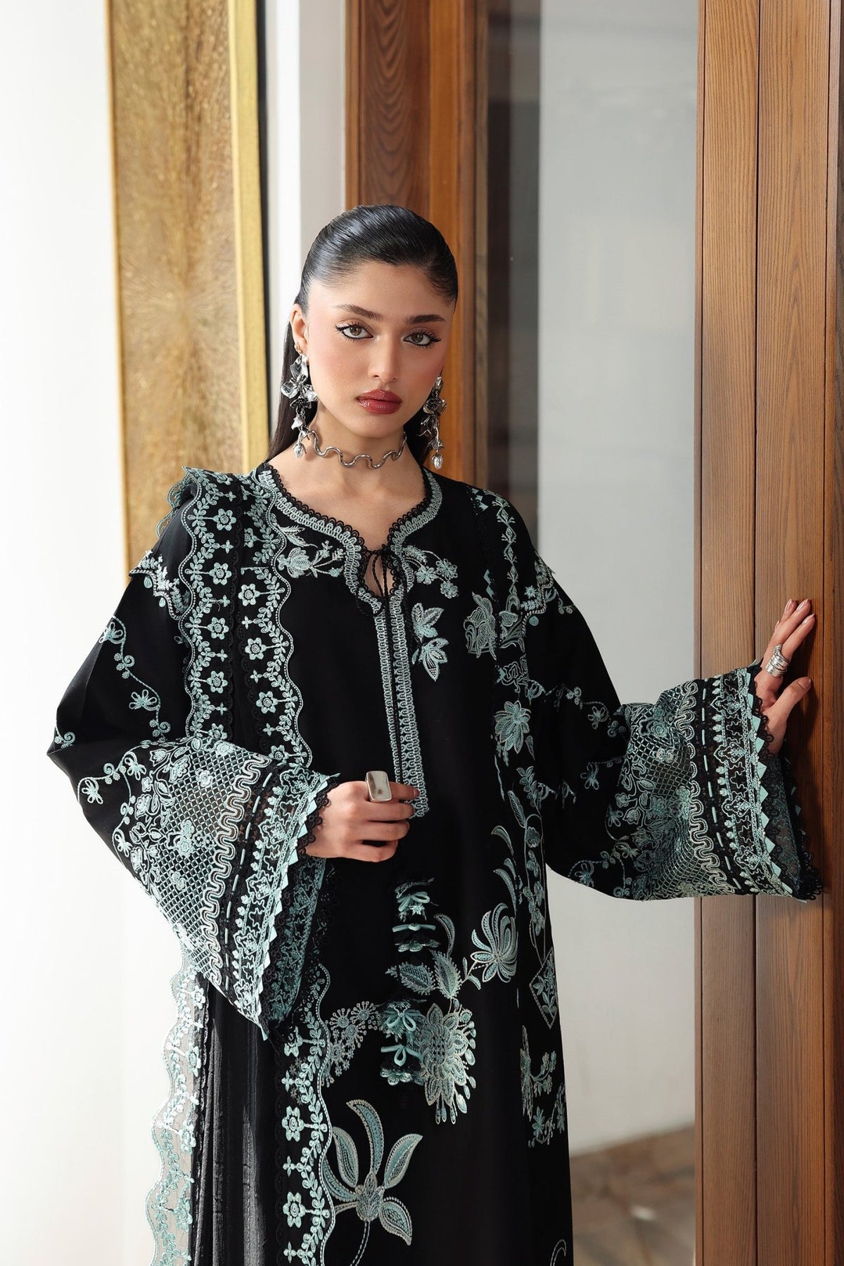 Qalamkar | Qline Lawn Drop II RTW | QKL-06 Sana-Brand:Qalamkar-Type: - House of Maryam- Buy in UK, USA