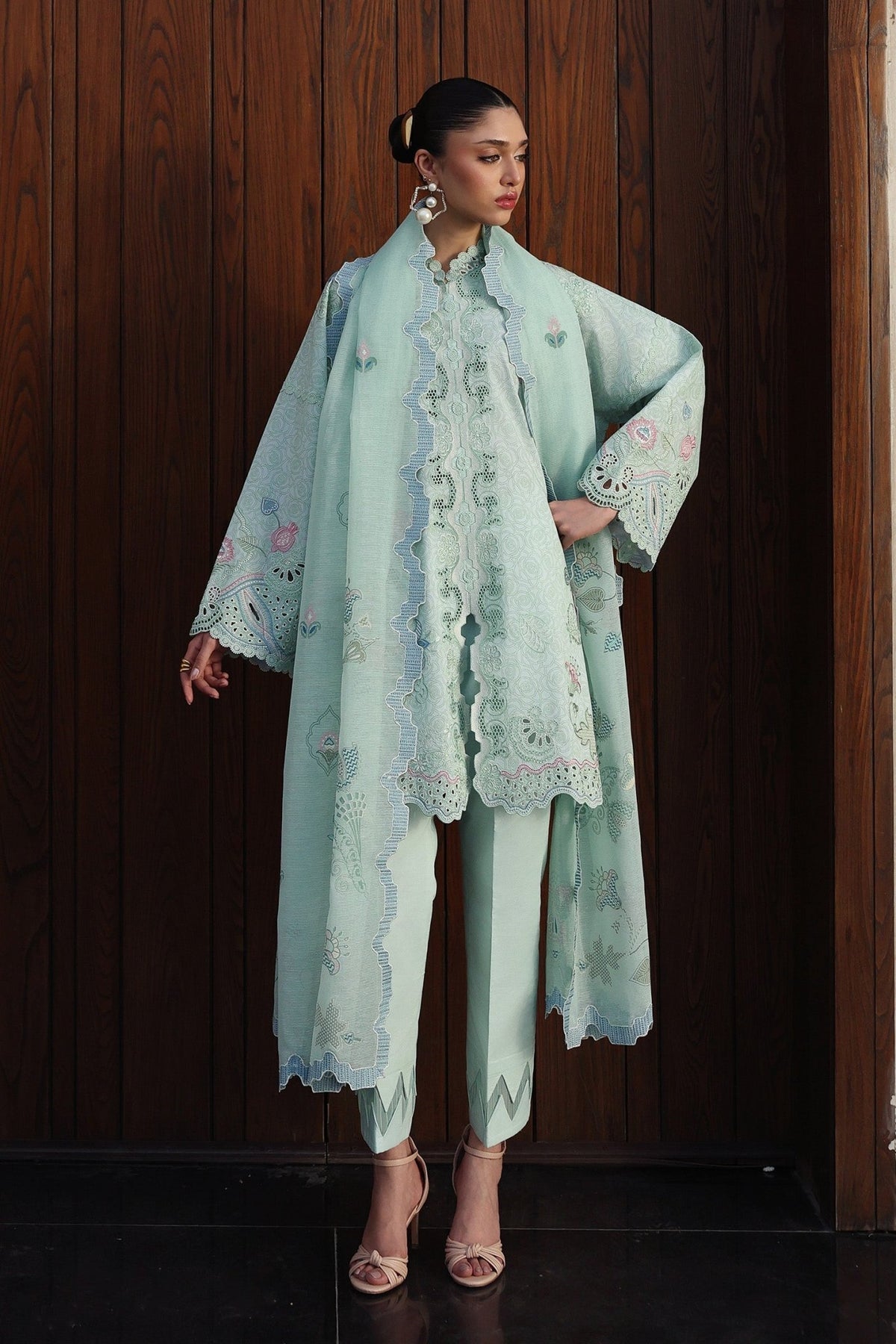Qalamkar | Qline Lawn Drop II RTW | QKL-07 Leya-Brand:Qalamkar-Type: - House of Maryam- Buy in UK, USA