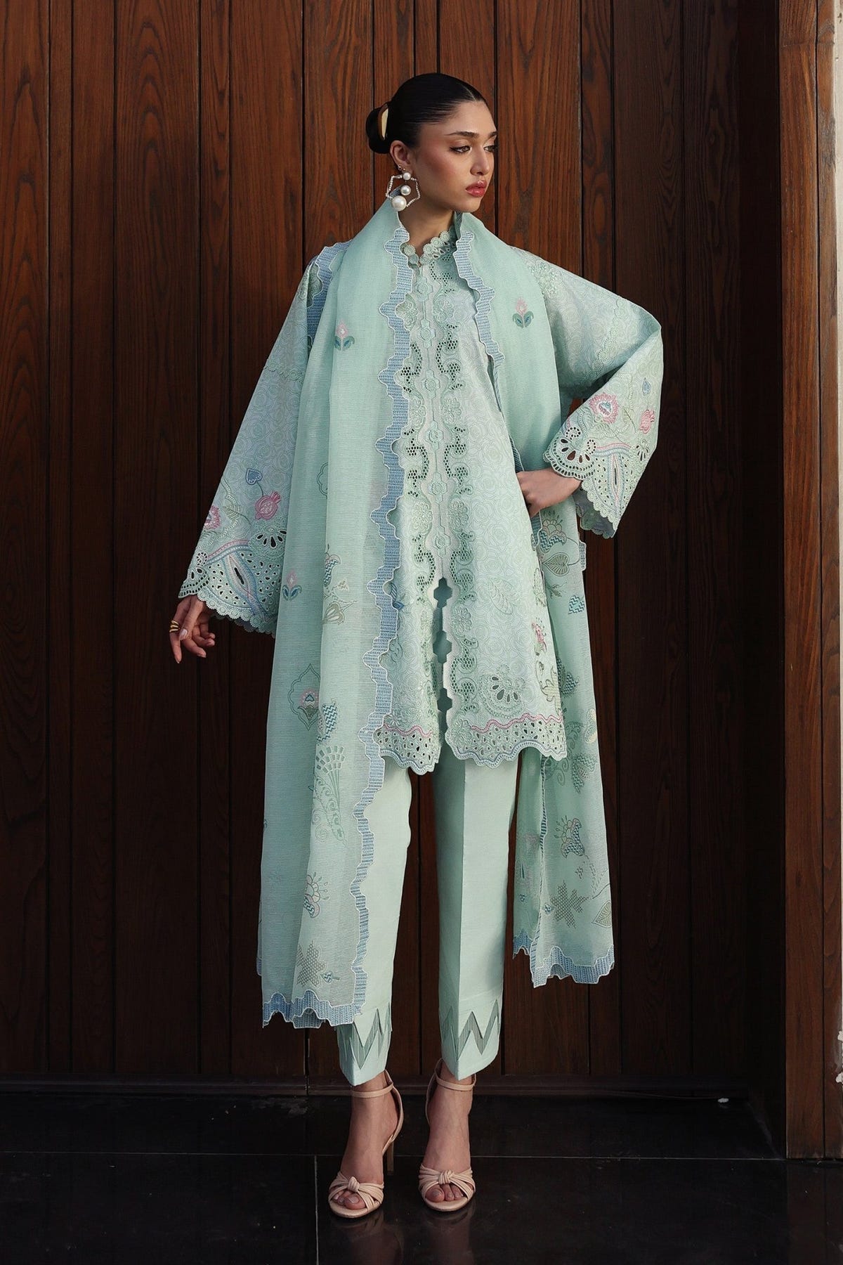 Qalamkar | Qline Lawn Drop II RTW | QKL-07 Leya-Brand:Qalamkar-Type: - House of Maryam- Buy in UK, USA