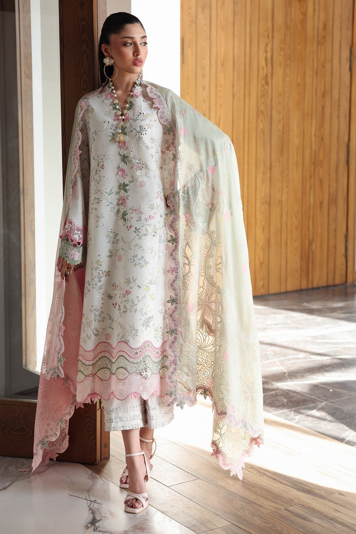 Qalamkar | Qline Lawn Drop II RTW | QKL-09 Siaa-Brand:Qalamkar-Type: - House of Maryam- Buy in UK, USA