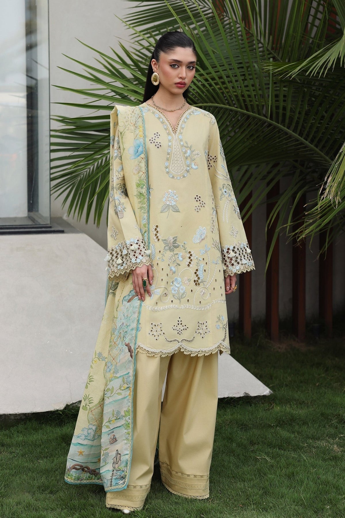 Qalamkar | Qline Lawn Drop II RTW | QKL-11 Meira-Brand:Qalamkar-Type: - House of Maryam- Buy in UK, USA