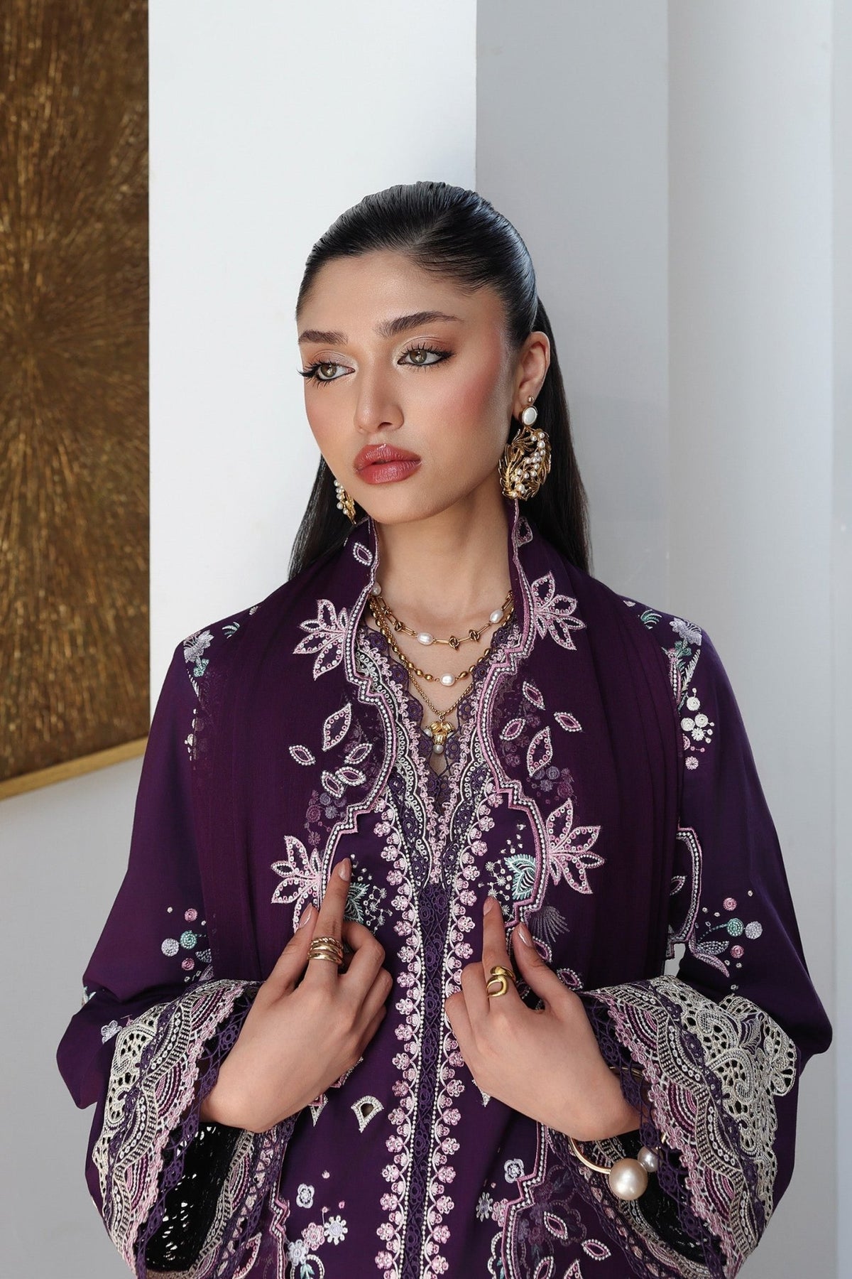 Qalamkar | Qline Lawn Drop II RTW | QKL-14 Suhra-Brand:Qalamkar-Type: - House of Maryam- Buy in UK, USA