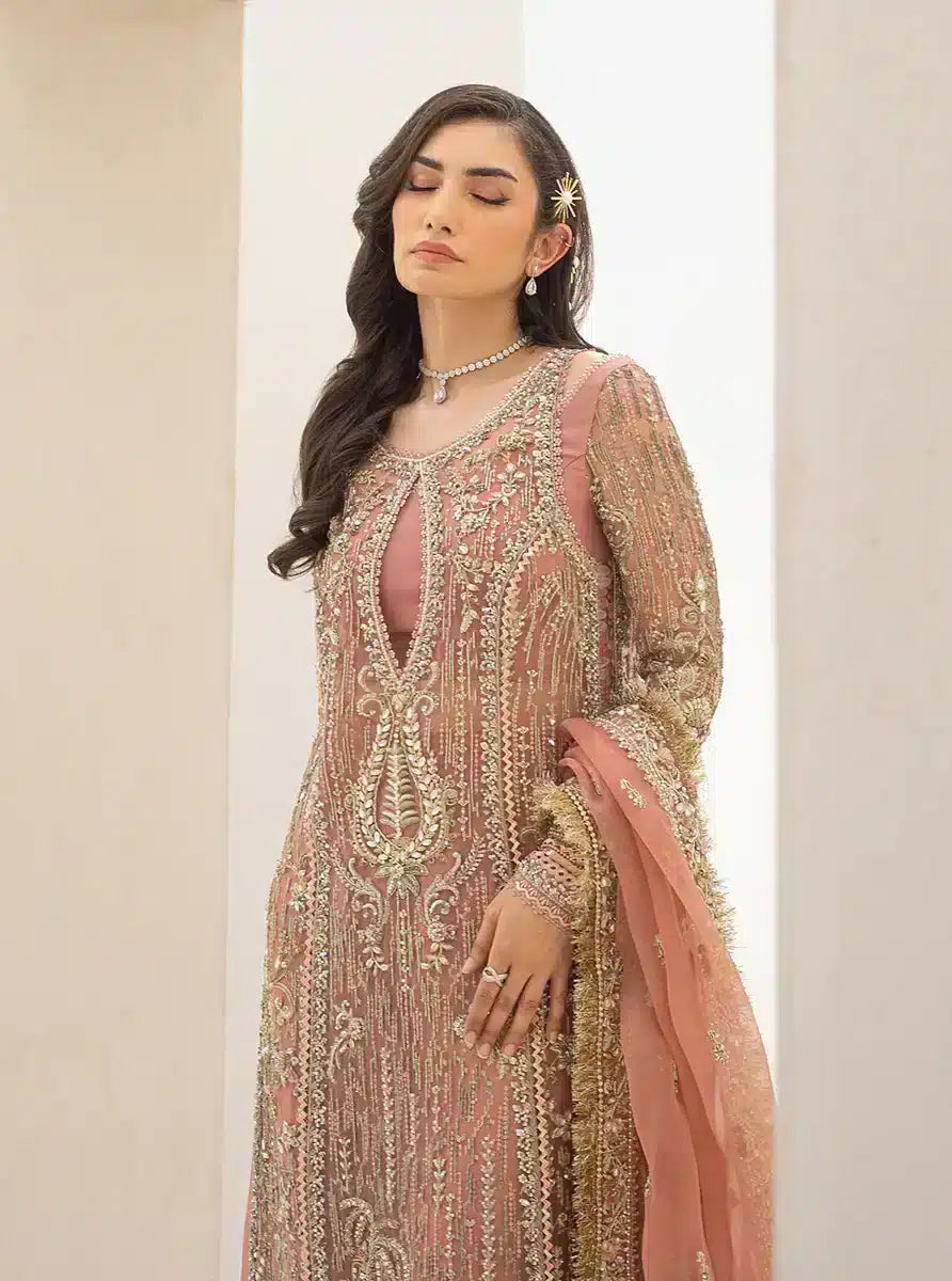 Qalamkar | Couture 23 | C-06 ROSA by Designer Qalamkar - House of Maryam - Pakistani Designer Ethnic Wear in {{ shop.shopifyCountryName }}