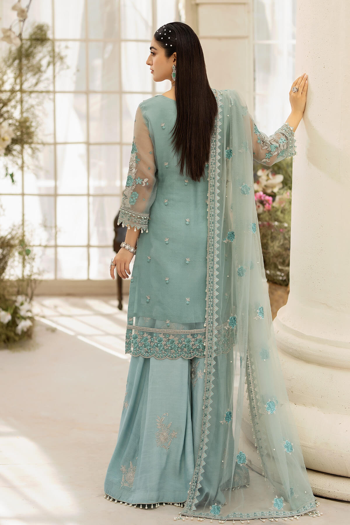 Raeesa Premium | Dehleez Formals | DL-1013 Caribbean Coast -  Raeesa Premium Formal - Original Designer Dress - House of Maryam