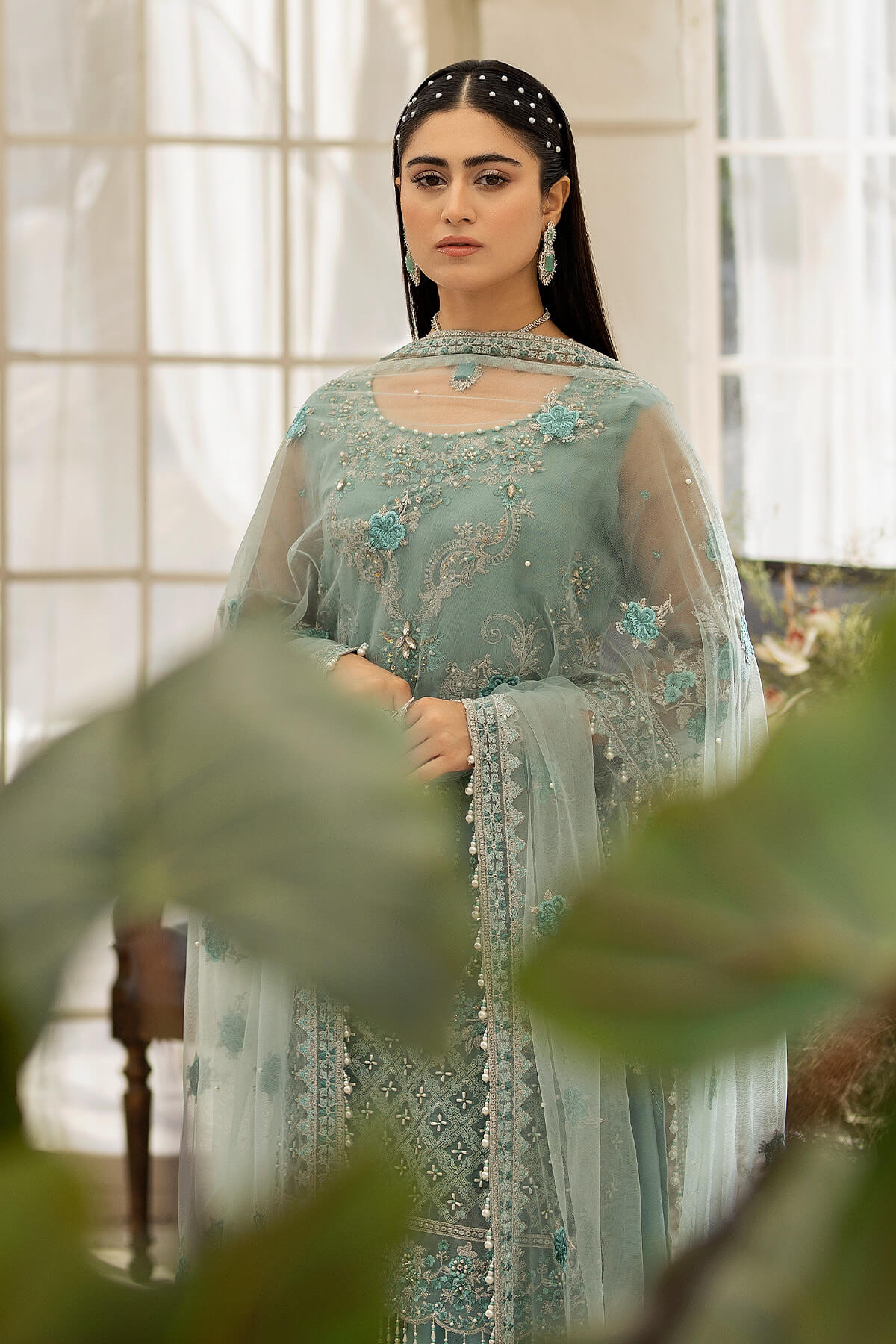 Raeesa Premium | Dehleez Formals | DL-1013 Caribbean Coast -  Raeesa Premium Formal - Original Designer Dress - House of Maryam