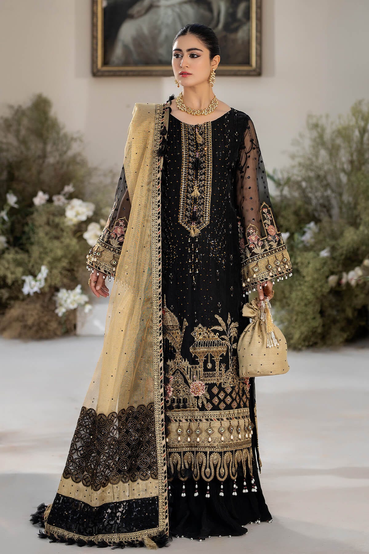 Raeesa Premium | Dehleez Formals | DL-1017 Nightingale -  Raeesa Premium Formal - Original Designer Dress - House of Maryam