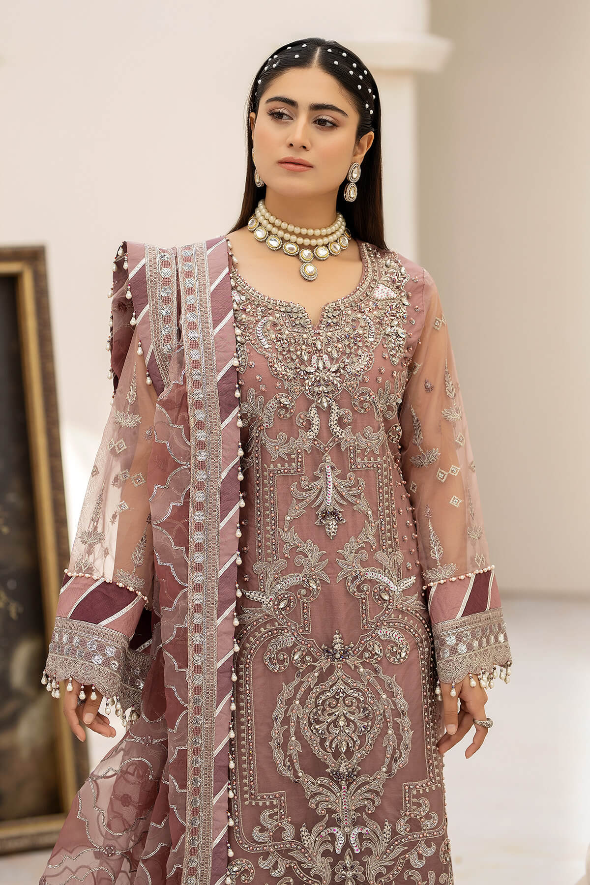 Raeesa Premium | Dehleez Formals | DL-1012 Persian Jewel -  Raeesa Premium Formal - Original Designer Dress - House of Maryam