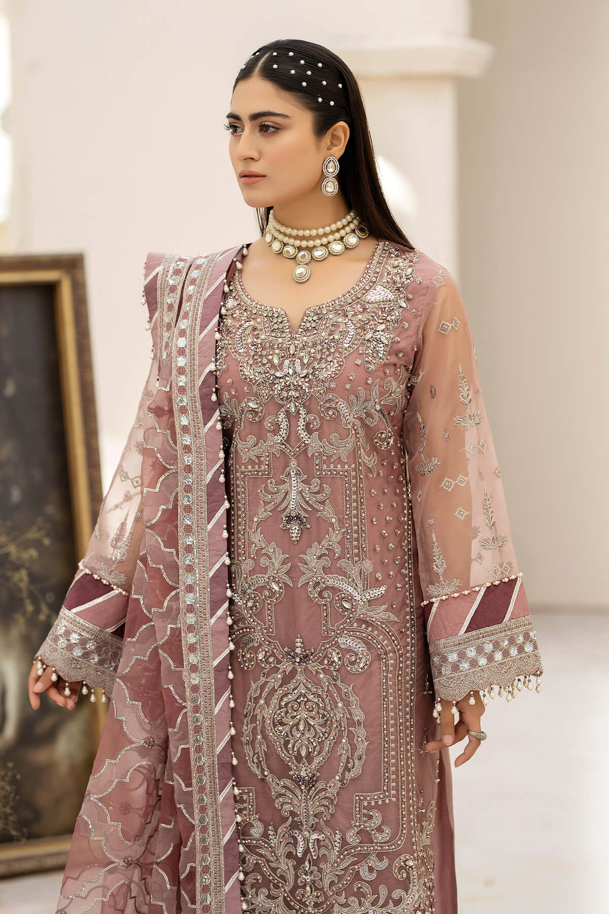 Raeesa Premium | Dehleez Formals | DL-1012 Persian Jewel -  Raeesa Premium Formal - Original Designer Dress - House of Maryam
