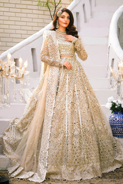 Raeesa Premium | Wajadan Wedding Formals |  WD-1 Pearl White -  Raeesa Premium Bridal - Original Designer Dress - House of Maryam