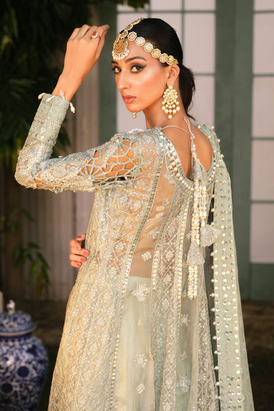 Raeesa Premium | Wajadan Wedding Formals | WD-2 Pea Green -  Raeesa Premium Bridal - Original Designer Dress - House of Maryam