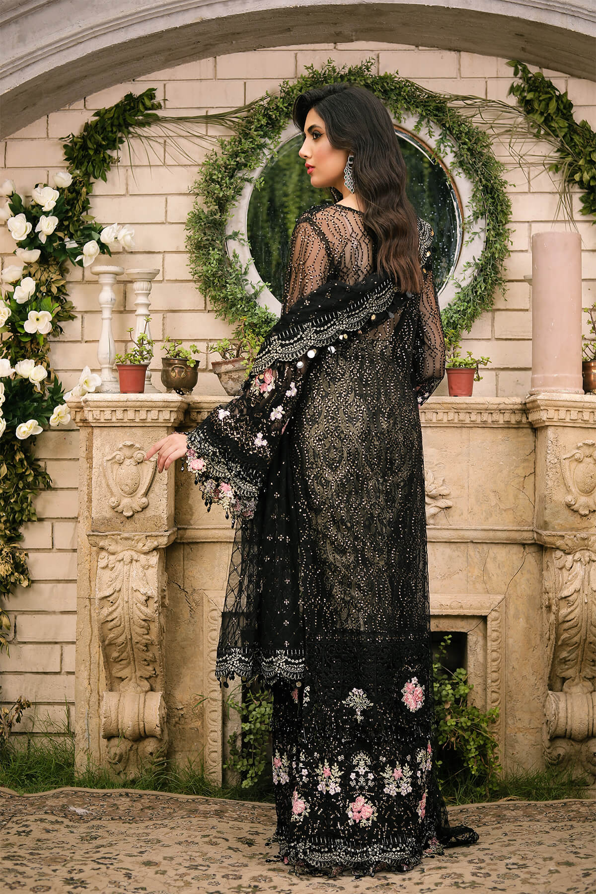 Raeesa Premium | Wajadan Wedding Formals | WD-3 Metal Black -  Raeesa Premium Bridal - Original Designer Dress - House of Maryam