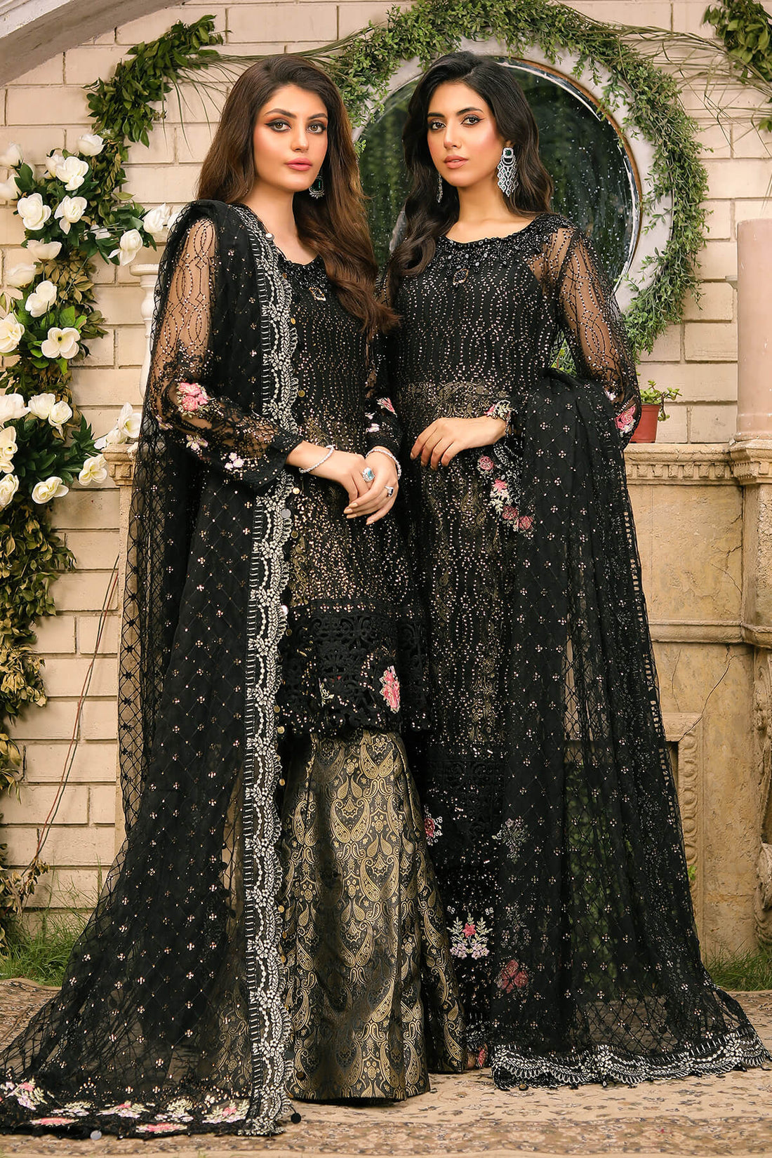 Raeesa Premium | Wajadan Wedding Formals | WD-3 Metal Black by Designer Raeesa Premium - House of Maryam - Pakistani Designer Ethnic Wear in {{ shop.shopifyCountryName }}