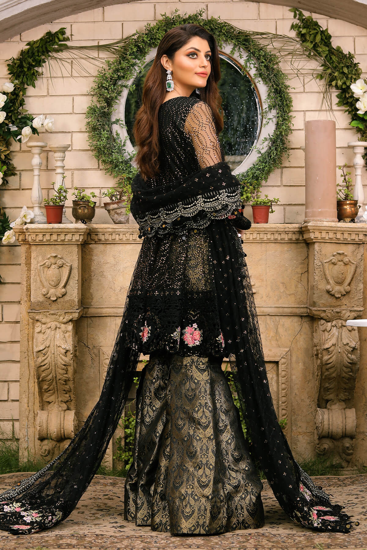 Raeesa Premium | Wajadan Wedding Formals | WD-3 Metal Black -  Raeesa Premium Bridal - Original Designer Dress - House of Maryam