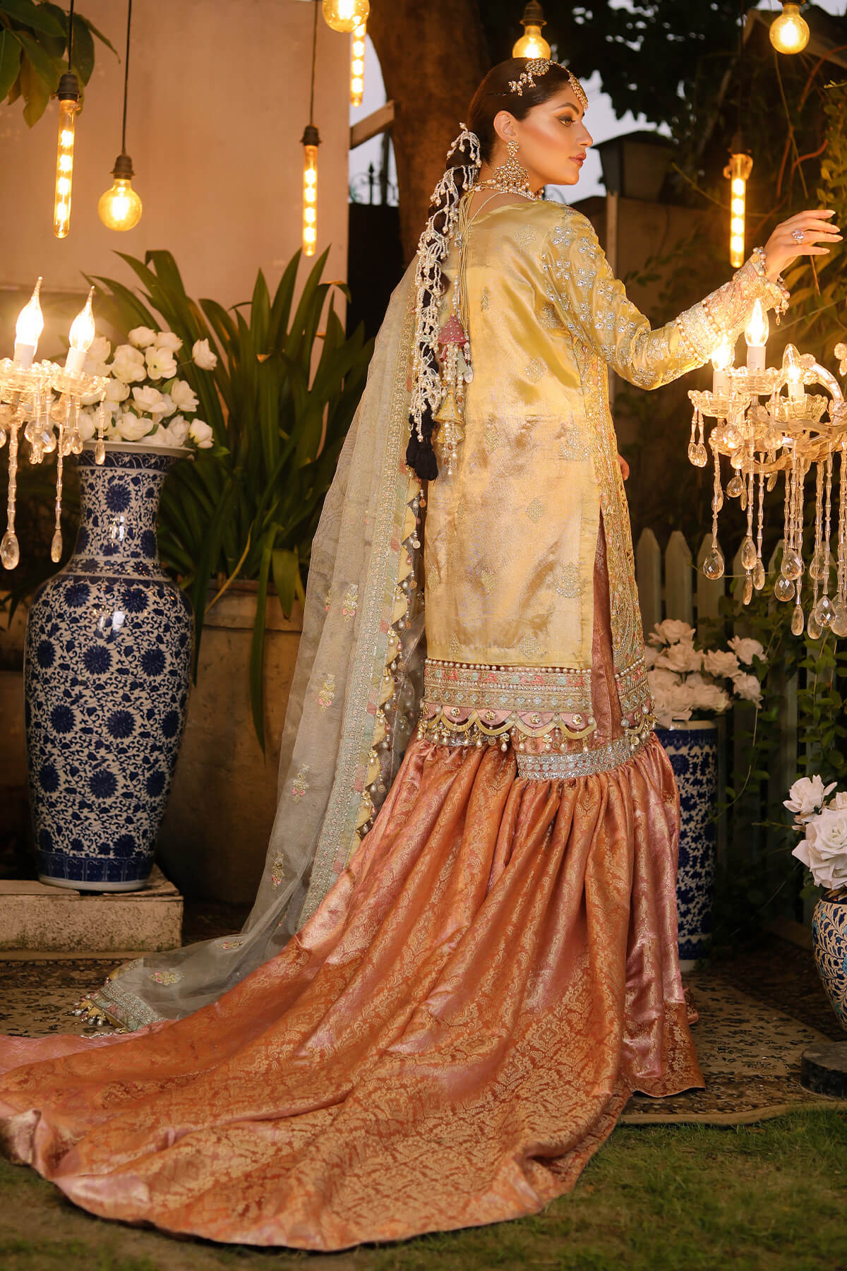Raeesa Premium | Wajadan Wedding Formals | WD-4 Lemon Chiffon -  Raeesa Premium Bridal - Original Designer Dress - House of Maryam