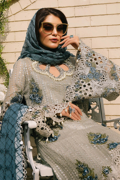 Raeesa Premium | Wajadan Wedding Formals | WD-5 Silver Grey -  Raeesa Premium Bridal - Original Designer Dress - House of Maryam